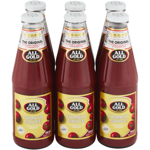 All Gold Tomato Sauce Bottles 6 x 700ml