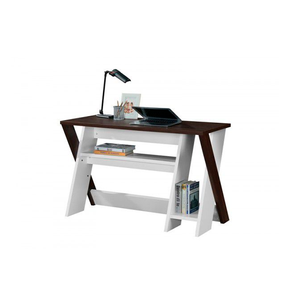 LINX Indiana Work Desk - Kingston Walnut and White