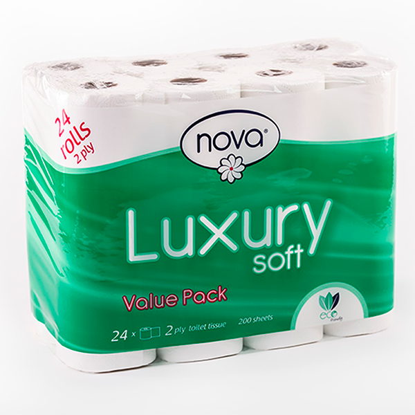 Nova - Luxury Soft Toilet Paper 2 ply -24 Rolls