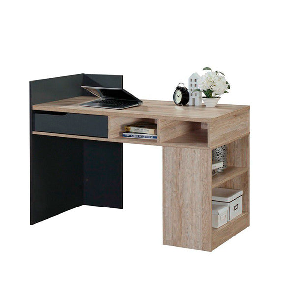 LINX Ohio Work Desk - Sonoma Oak and Dark Grey