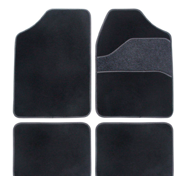 Motoquip - Ribbed Car Mats - Charcoal