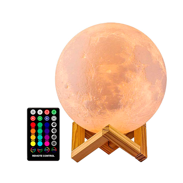 3D Print Multi-Colour LED Moon Lamp Rechargeable Luna Night Light Moon Lamp