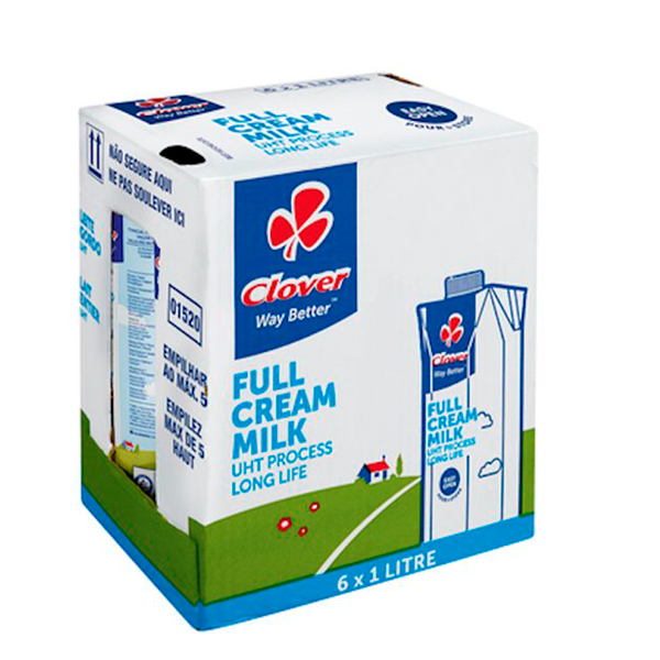 Clover Ultra long life full cream milk 6 x 1L