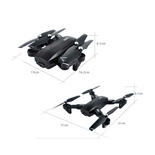 Drone - 2.4GHz 6-Axis Gyro Foldable Drone, 4k HD Camera, Optical Flow GPS