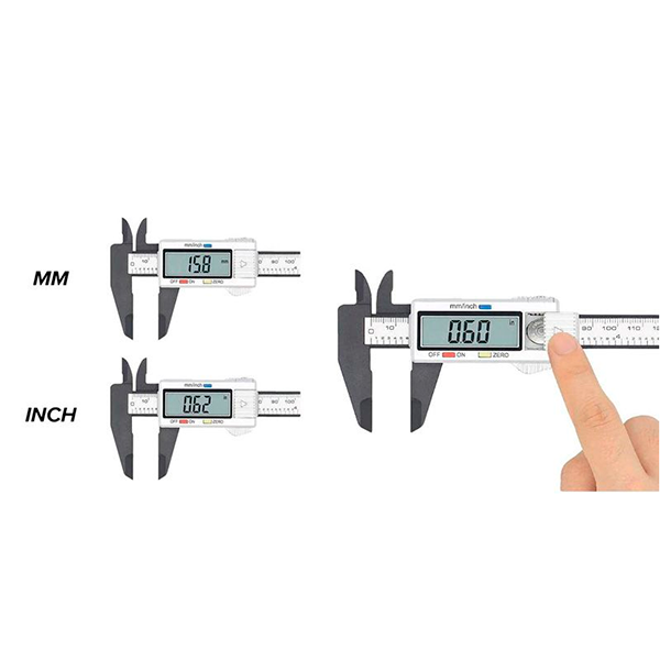 150mm Digital Vernier Caliper Micrometer Caliper & 2 Batteries