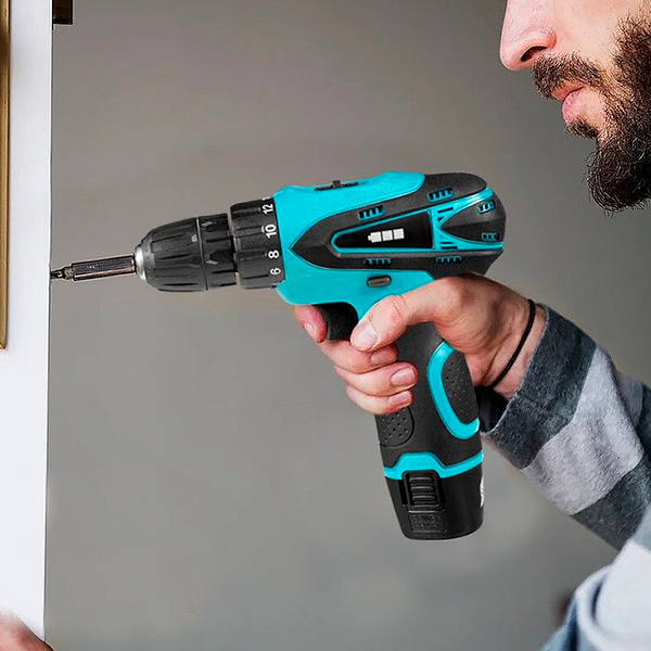 Cordless Rechargeable Lithium-Ion Drill and Screwdriver Set 18V