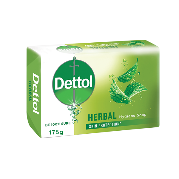 Dettol 175g - Hygiene Soap, Hand & Body - Herbal